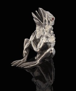 Pot en argent serti de gemmes Fabergé en forme de grenouille, 1890 - Carl Fabergé