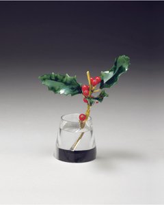 Branche de houx dans un vase effilé, vers 1890 - Carl Fabergé