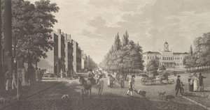 Broadway et City Hall à New York Brodway-Gatan Och Rådhuset i New York, 1824