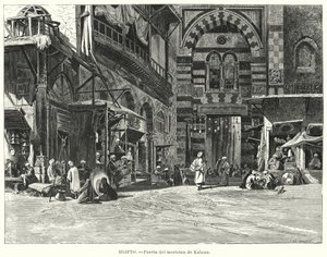 Entrée du complexe de Qalawun, Le Caire, Égypte - Carl Friedrich Heinrich (after) Werner
