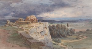 Vue de Norba depuis le nord, vers San Felice Circeo - Carl Friedrich Heinrich Werner