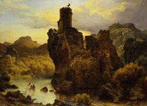 Château de chevalier - Carl Friedrich Lessing