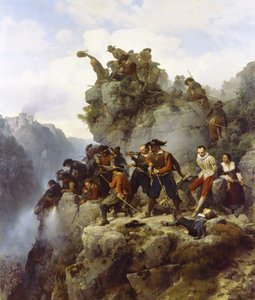 Tireurs dans le défilé - Carl Friedrich Lessing