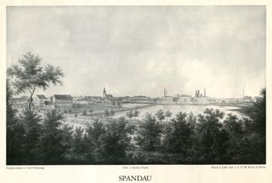 Vue de la ville de Spandau vers 1860