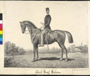 Portrait équestre du comte Carl Gruenne
