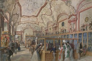 La Salle de Marbre de la Galerie Ambraser au Belvédère inférieur, Vienne, 1876 - Carl Goebel