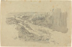 Un chemin à travers les champs près de Leipzig