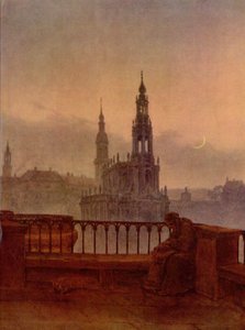 French : Vue de Dresde depuis la terrasse de Brühl View of Dresden from Brühl