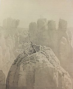 French : Vue du pont de Bastei en Suisse saxonne vers la Petite Oie - Carl Gustav Carus