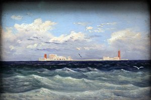 French : Forteresse maritime du Mittelland Mediterranean Island Fortress - Carl Gustav Carus