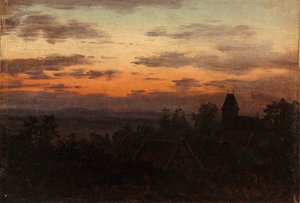 Paysage au coucher du soleil - Carl Gustav Carus