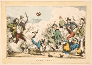 Football dans les rues de Londres, 1820 - Carl H. Heath