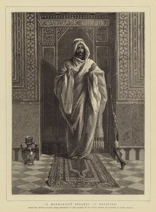 Un Bedawee Mugharibee en dévotion
