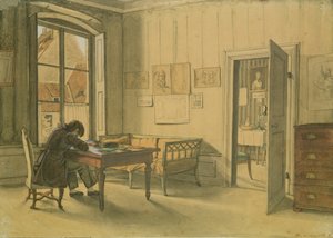 Erwin Speckter dans sa maison de Munich