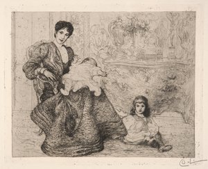 Dora Lamm et ses fils - Carl Larsson