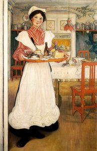 Martina portant le petit-déjeuner sur un plateau