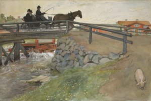 Le pont, de la série A Home, c.1895 - Carl Larsson
