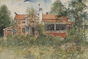 Le cottage, de la série A Home, c.1895 - Carl Larsson