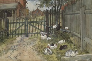 La porte, de la série A Home, c.1895 - Carl Larsson