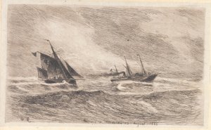 Tempête en mer du Nord. Arcturus prend un pilote