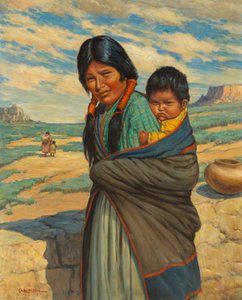 Mère et enfant Hopi - Carl Moon