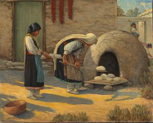 Les femmes qui cuisent le pain