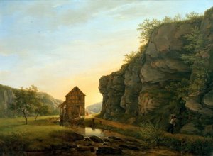 Le moulin à scie dans la vallée de Lorsbach au Rocher du Diable - Carl Morgenstern