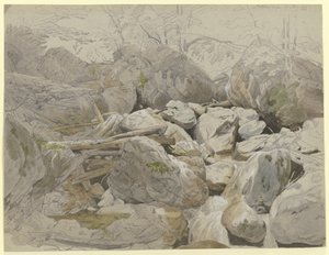 Cascade entre des blocs rocheux - Carl Morgenstern