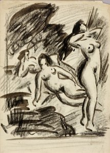 Groupe de trois nus féminins - Carl Newman