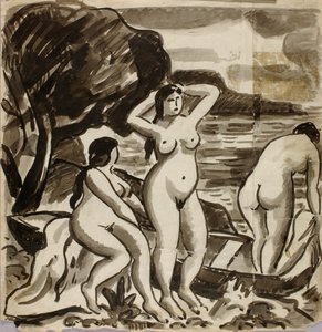 Groupe de trois nus féminins - Carl Newman