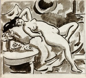 Nu féminin couché - Carl Newman