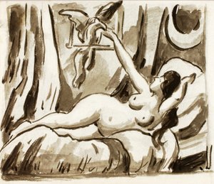 Nu féminin couché - Carl Newman
