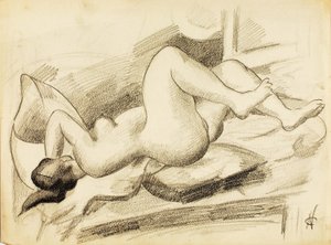 Nu féminin couché - Carl Newman