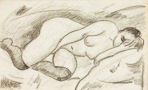 Nu féminin couché - Carl Newman