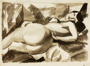 Nu couché, femme