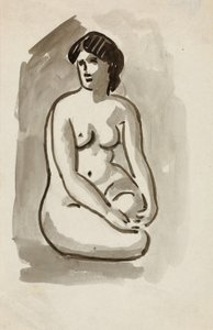 Femme nue assise