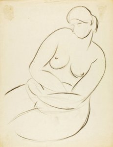 Femme nue assise - Carl Newman