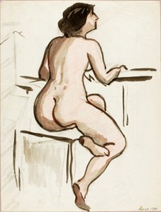 Femme nue assise