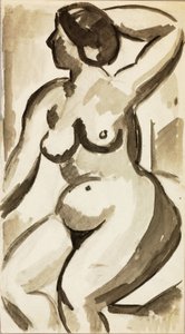 Femme nue assise