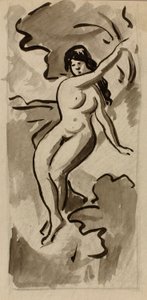 Femme nue assise