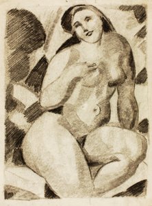 Femme nue assise