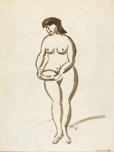 Nu féminin debout
