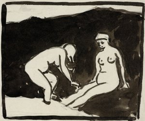 Deux nus féminins - Carl Newman