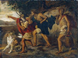 Les éclaireurs avec la grappe