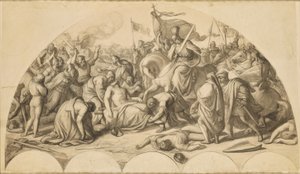 Rodolphe Ier de Habsbourg devant le corps de Przemysl Ottokar II de Bohême