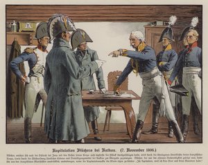 Le maréchal Blücher se rendant aux Français à Katekau, 7 novembre 1806