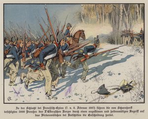 Infanterie prussienne attaquant à la bataille d