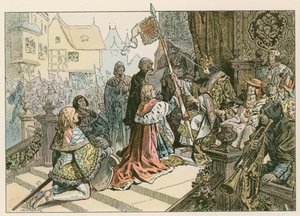 Frédéric I (1371-1440) avec Sigismond à Constance récompensé par la terre de Kurmark en 1417