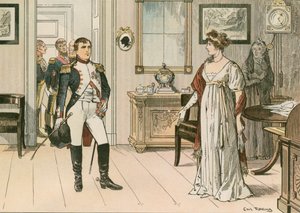La reine Louise de Prusse (1776-1810) et Napoléon Ier (1769-1821) à Tilsit en 1807 lors de la signature du deuxième traité de Tilsit