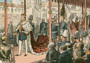 Le couronnement de Guillaume Ier, roi de Prusse et premier empereur allemand (1797-1888), à Königsberg en 1861